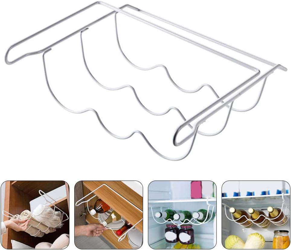 Cabilock Iron Craft Beer Wine Bottle Rack Slim Fridge Organizer