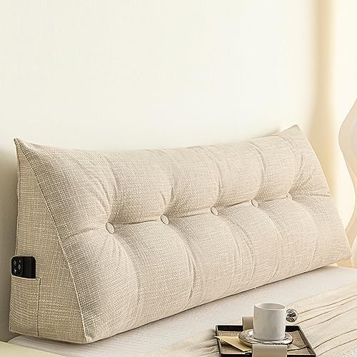 ZZYK Linen Headboard Pillow with Washable Cover