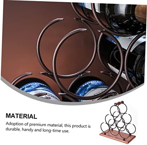 PRETYZOOM Modern Iron Wine Rack Space-Saving Display Stand