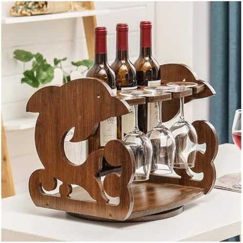 OXOAMP Freestanding Wine Rack with Rotating Design