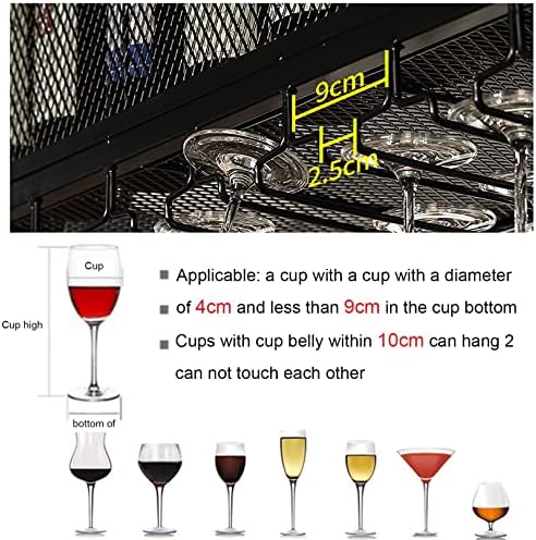 Ceiling Mounted Wine Rack with Adjustable Iron Holder