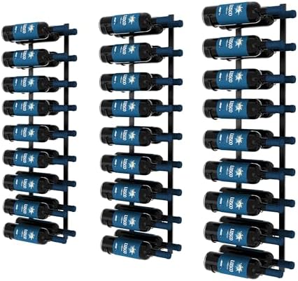 CharaVector Wall Mount Wine Rack 54 Bottles 3PCS