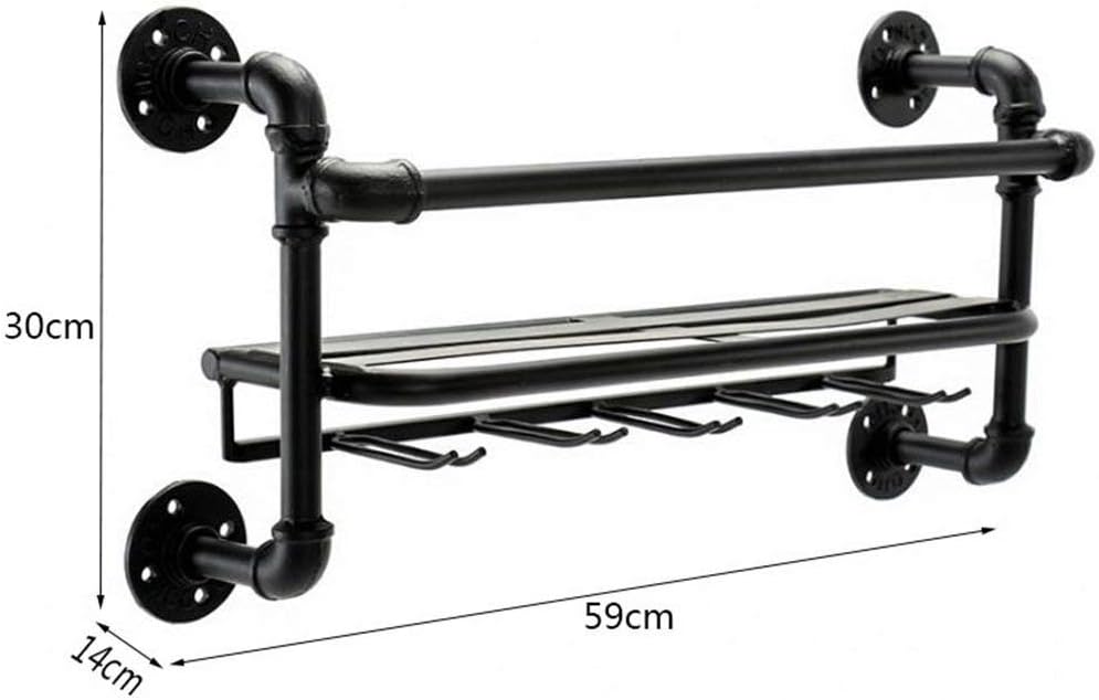JLVAWIN Wall Mounted Wine Rack Organizer Black