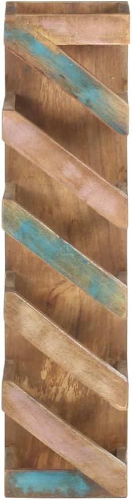 WEHUOSIF Solid Reclaimed Wood 5-Bottle Wine Rack