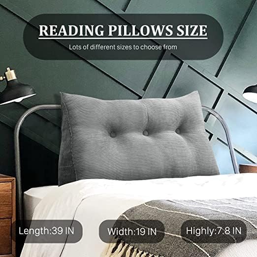 Homecozy Wedge Headboard Pillow 39in Dark Gray