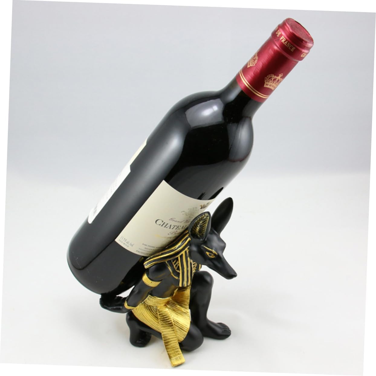 Amosfun 2Pcs Anubis Wine Rack Elegance Resin Holder