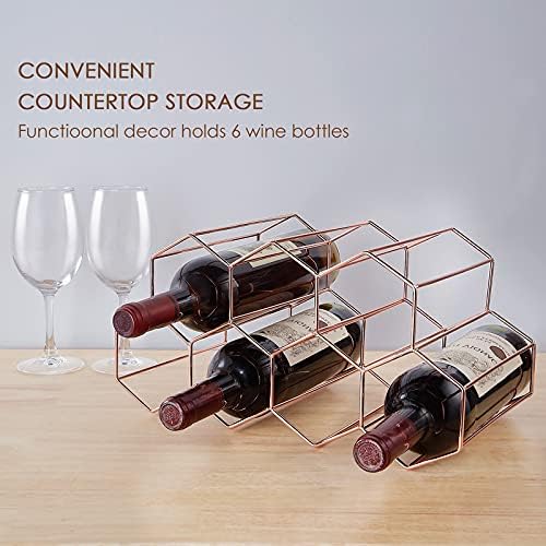 FOMANSH 7-Bottle Countertop Wine Rack with Modern Design