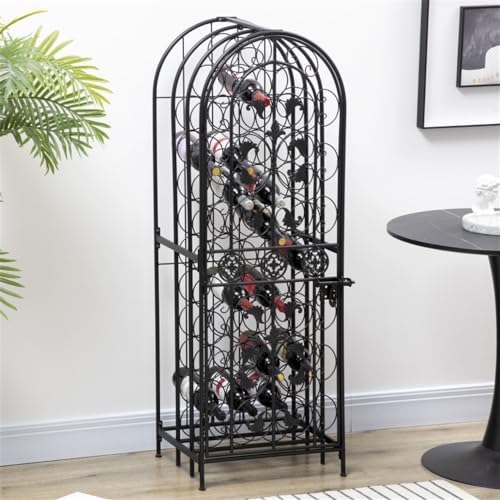 DESIGNSCAPE3D Wine Rack Cabinet - Secure 45-Bottle Storage