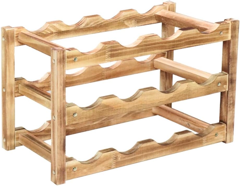 LoongZDD 3-Tier Stackable Wine Rack for 12 Bottles