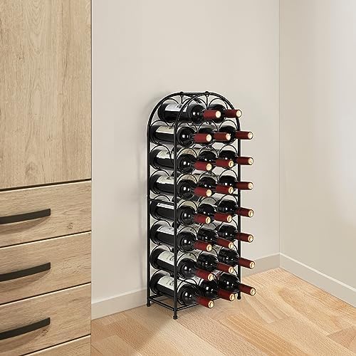ETELI 23 Bottles Freestanding Metal Wine Rack Cabinet