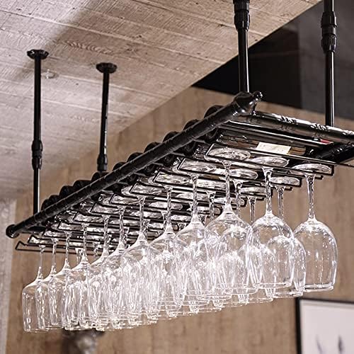ZJDYDY 2-in-1 Adjustable Wine Rack for Ceiling and Wall