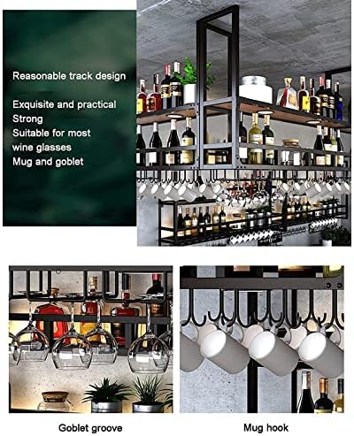 FAFZ 2-Layer Industrial Wood Wine Rack Shelf