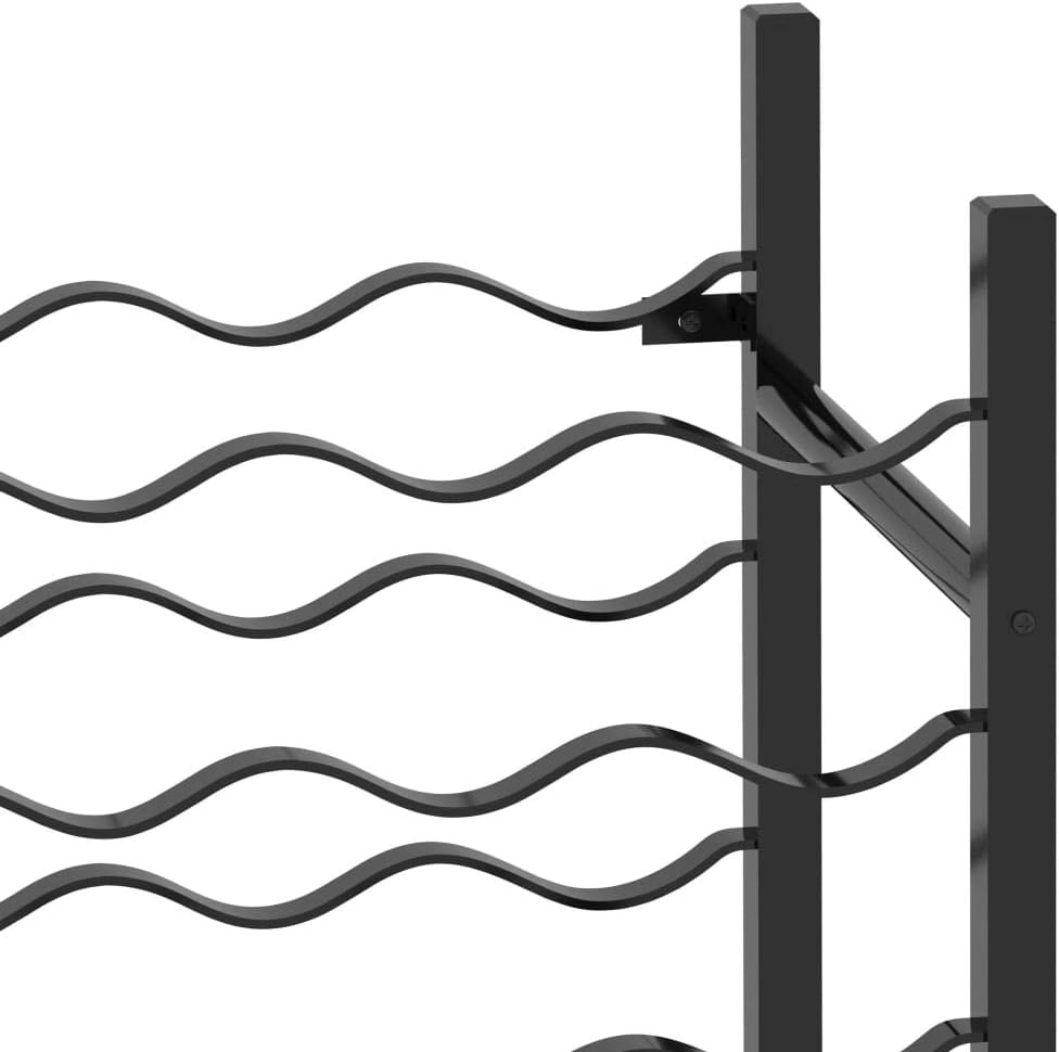 Wine Rack Table for 48 Bottles Black Metal