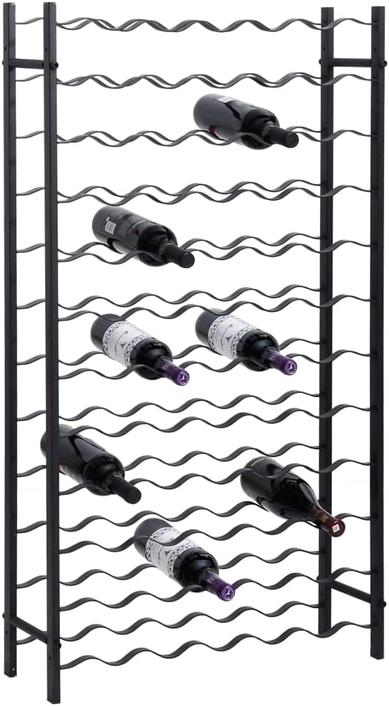 Freestanding Wine Rack for 72 Bottles Black Iron