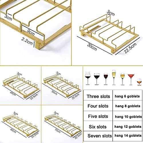 Modern Metal Wine Glass Rack Set - 60Cm Ceiling Mount