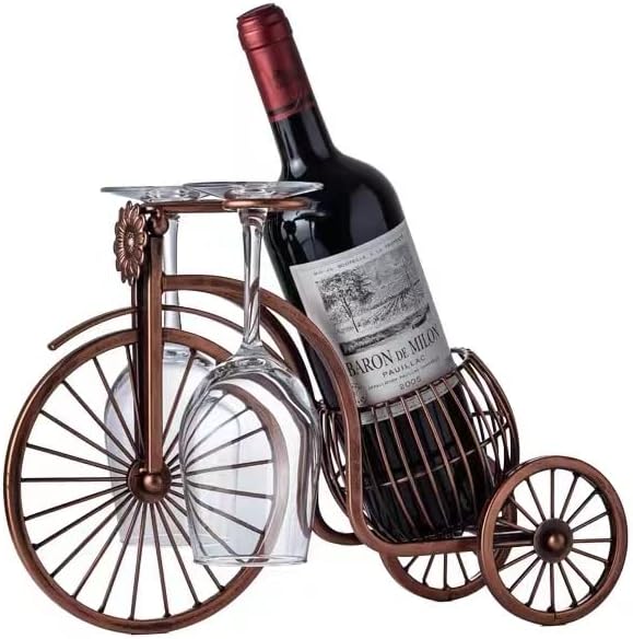 CicodonaGift Single Bike Wine Bottle Holder Glass Rack