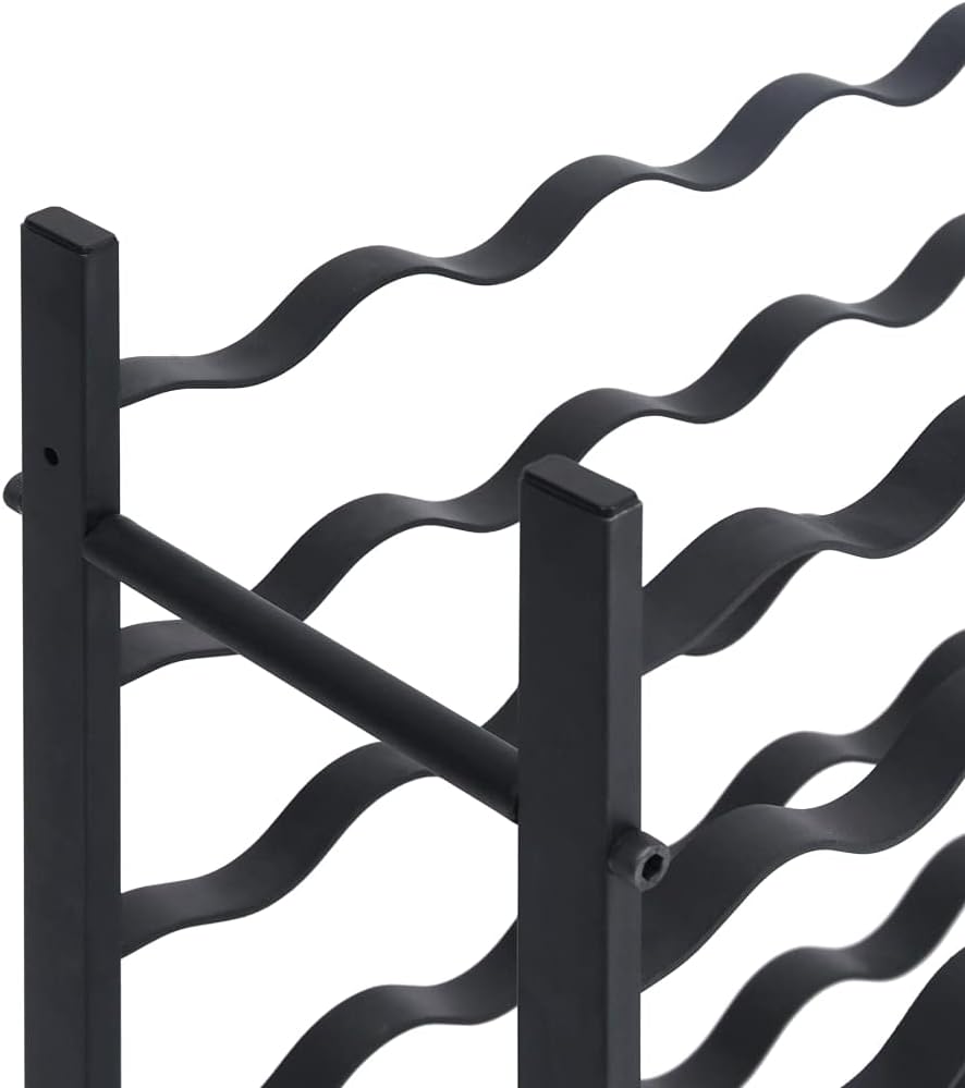vidaXL Wine Rack for 36 Bottles Black Iron