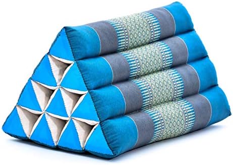 Leewadee Thai Triangle Cushion - Light Blue 20 x 13 x 13 Inches