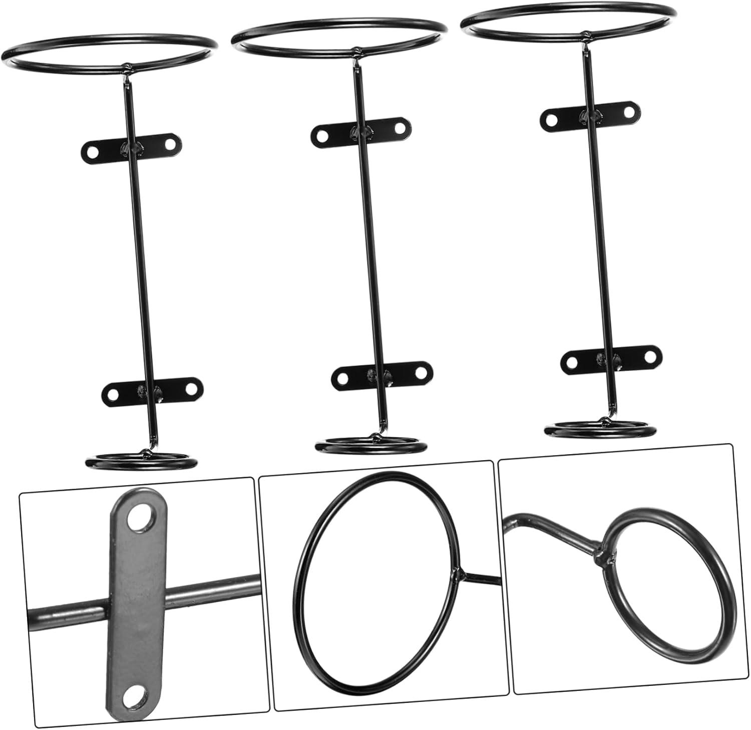 VOSAREA 6pcs Wall-Mounted Iron Wine Racks