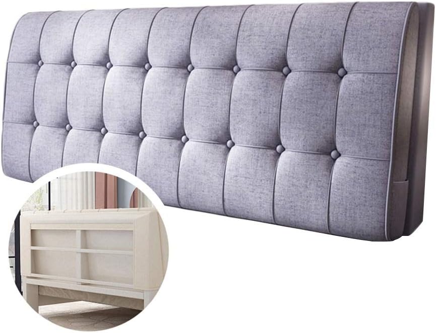 CHIAPERINI Reading Backrest Pillow Purple Upholstered 190x60cm Headboard Cushion for Bedroom