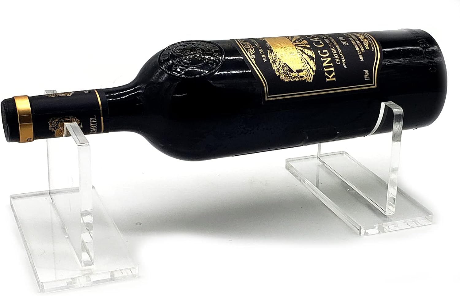 B21design Floating Acrylic Wine Holder Stand Rack