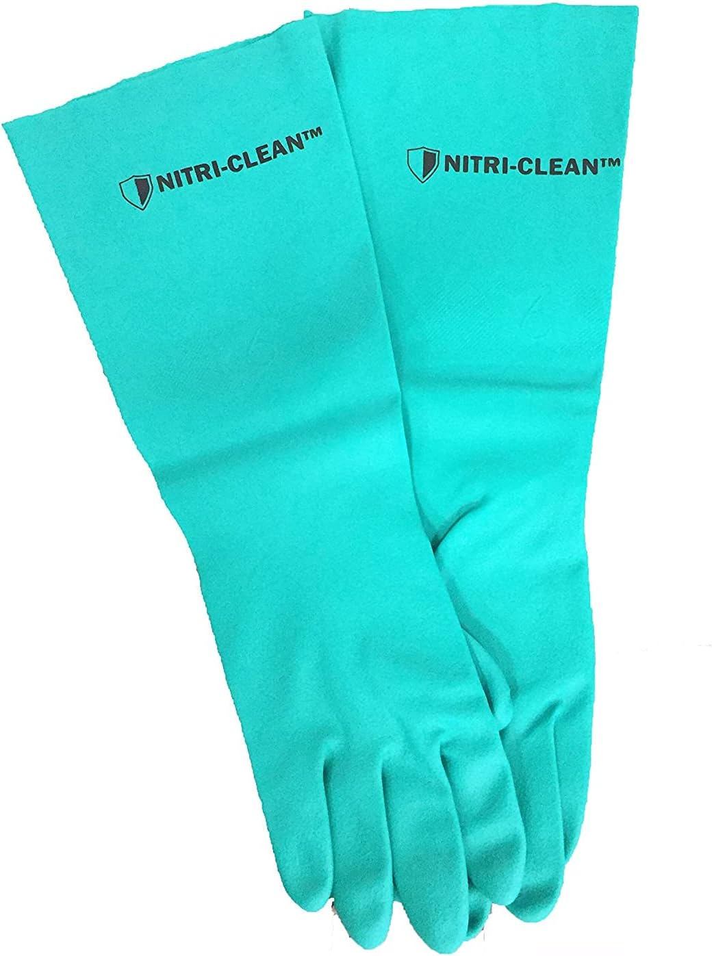 Green Nitrile Gloves 22mil 18 Length Medium Size