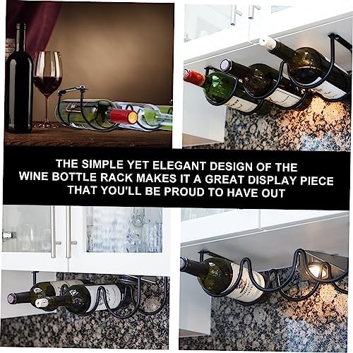 Zerodeko 2pcs Black Wrought Iron Wine Rack Wall Mount Sturdy Display Holder