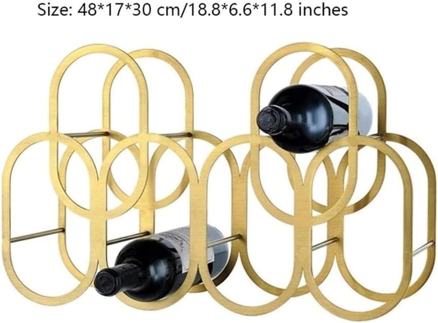 OXOAMP Freestanding Metal Wine Rack Gold