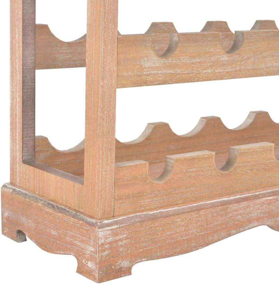 WEHUOSIF Brown Wine Cabinet with 4 Shelves