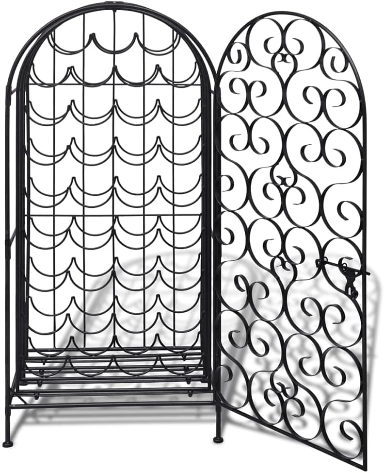 ROMHZKS 35 Bottle Metal Wine Rack - Rust Free and Elegant Design