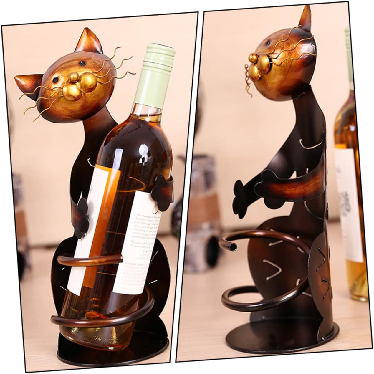 Zerodeko Cat-Shaped Wine Rack for Home Decor