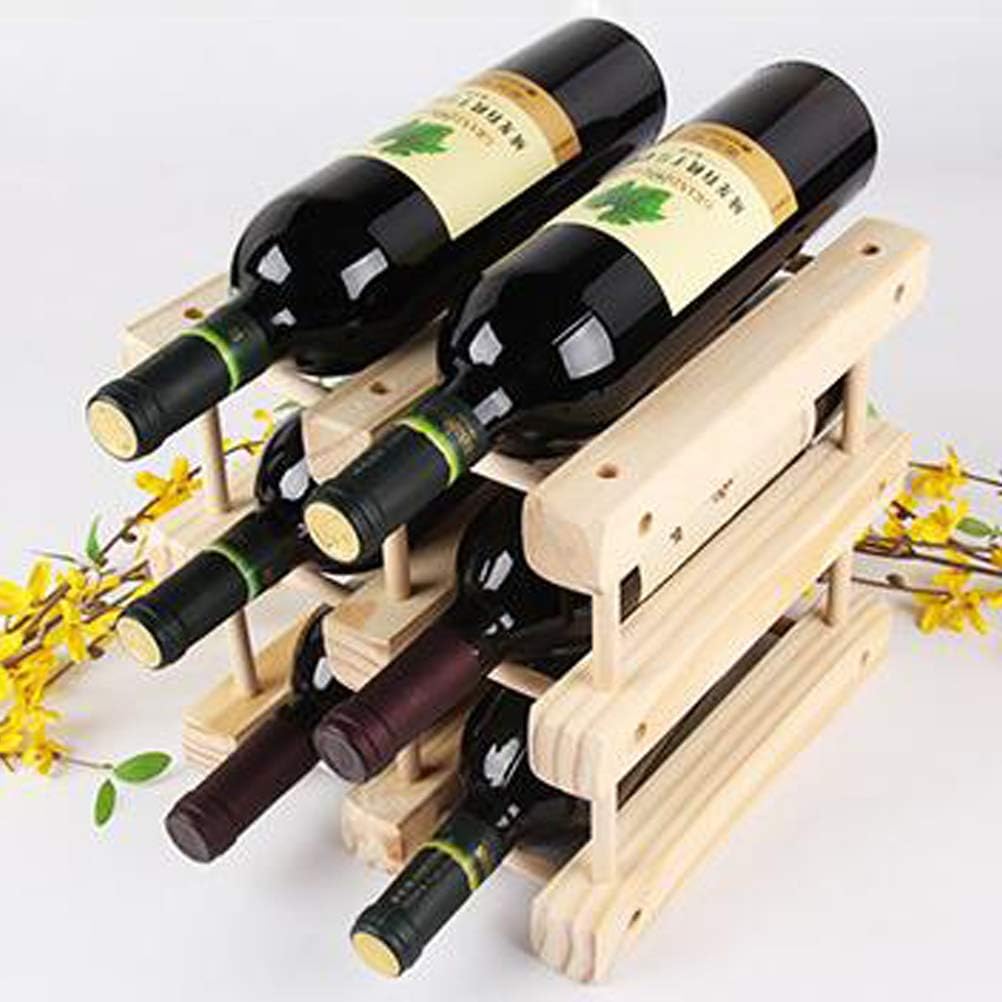 DOITOOL Wood Wine Holder Countertop Wine Rack