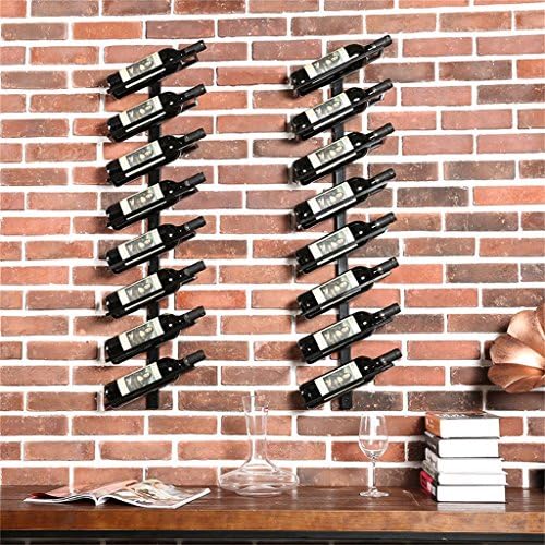 LUNEZY Metal Wine Racks Wall Holder - Rustic Design
