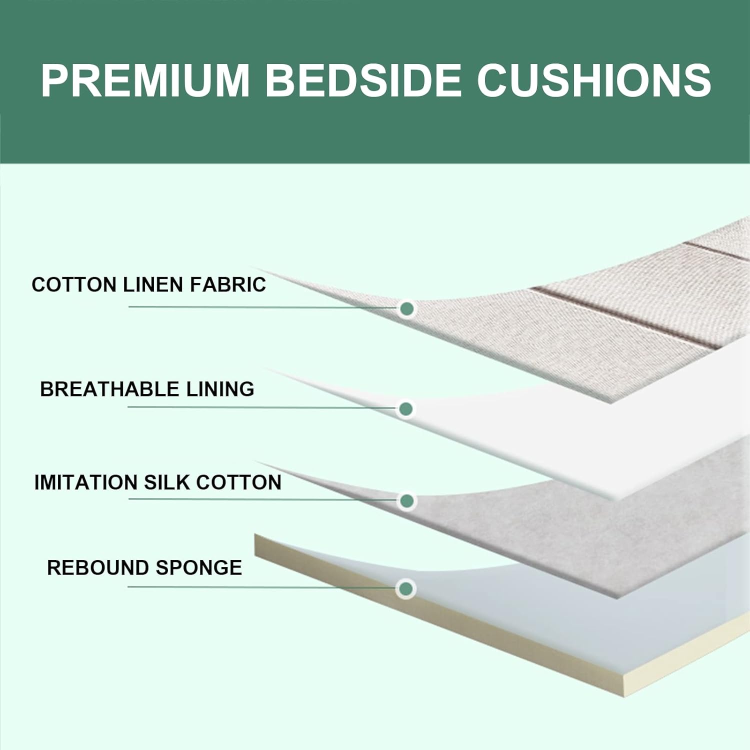 Large Bolster Headboard Pillow with Removable Cover