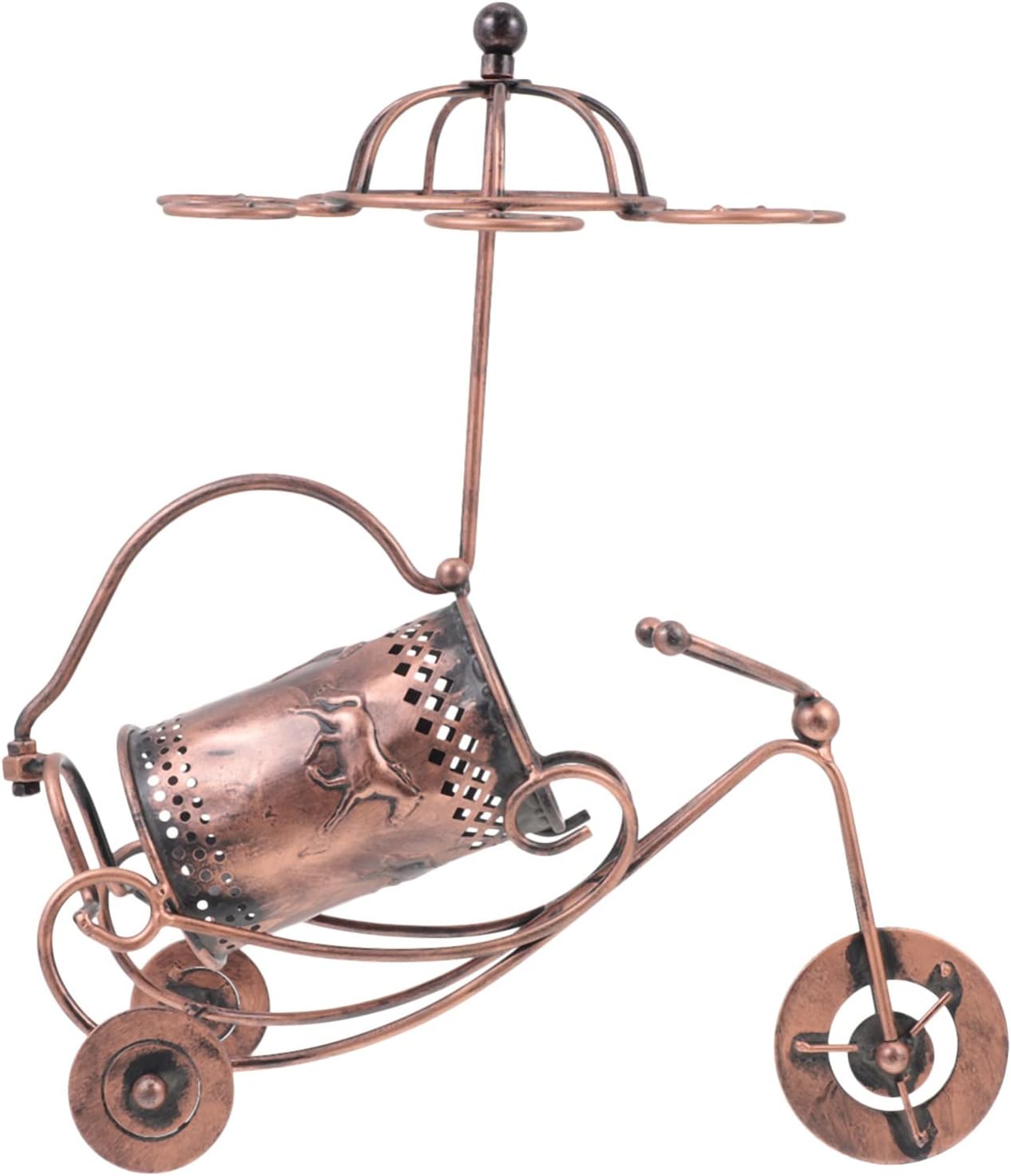 Hemoton Unique Wine Holder Light Brown Desktop Rack