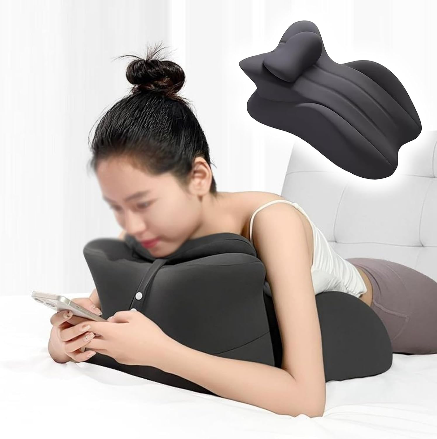 JYHHCYS Memory Foam Prone Pillow for Reading and Sleeping