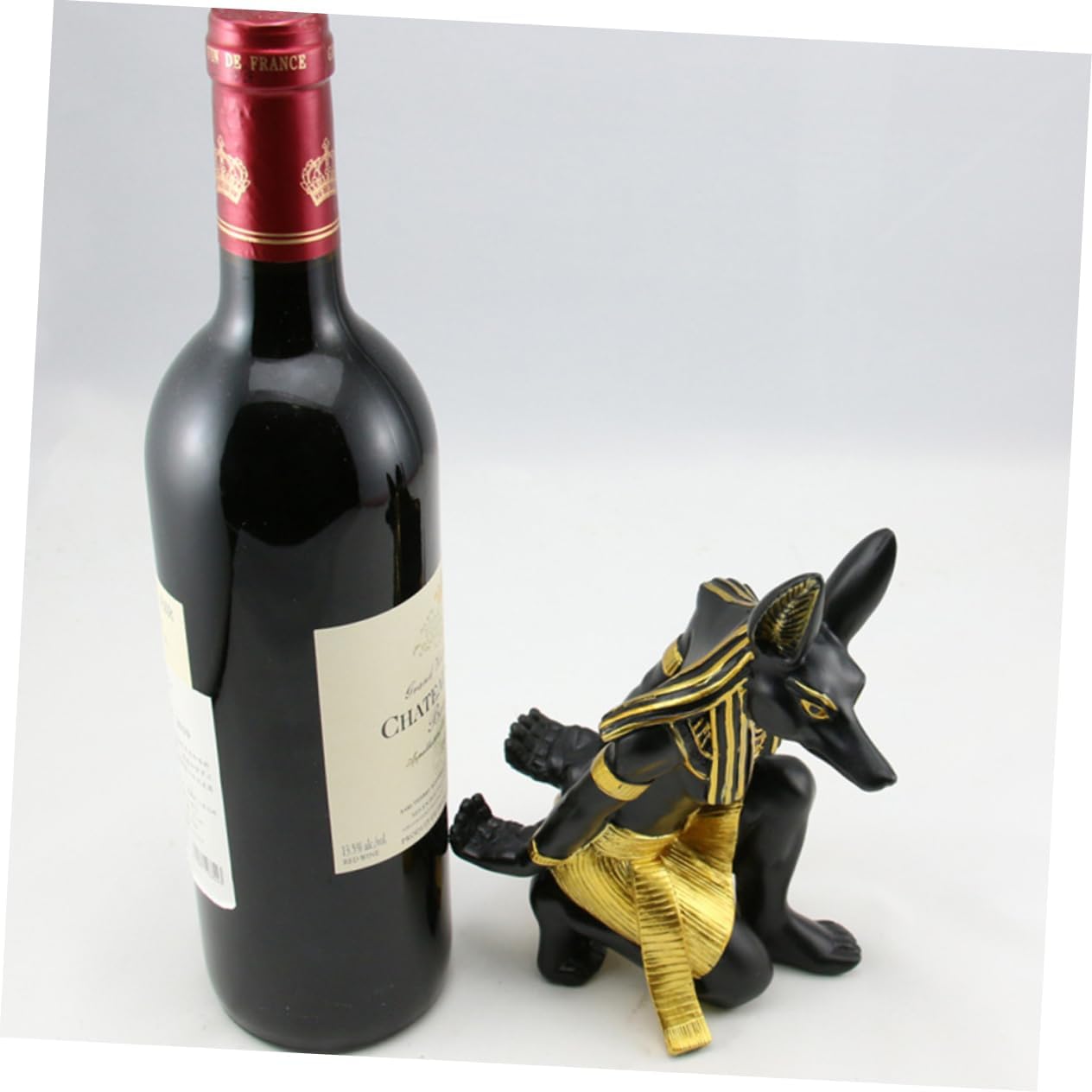 Amosfun 2Pcs Anubis Wine Rack Elegance Resin Holder