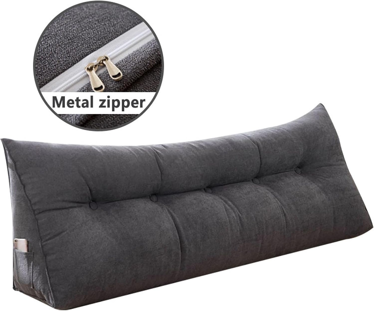 Dark Green Headboard Pillow with Removable Cover