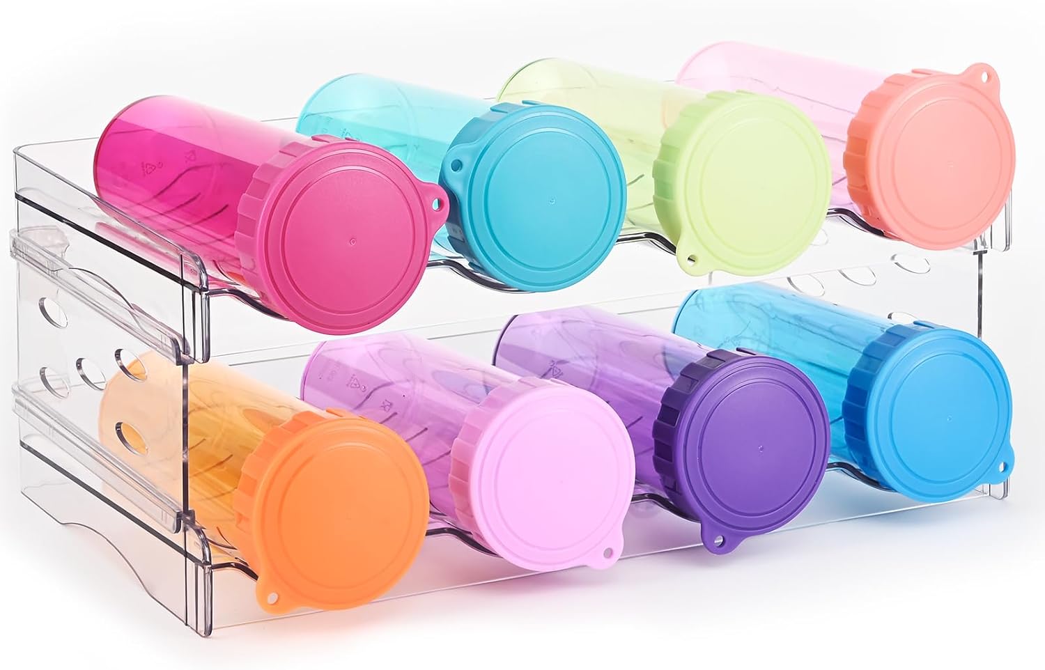 Keerte Acrylic Wine Rack for 8 Bottles - Freestanding Modern Organizer