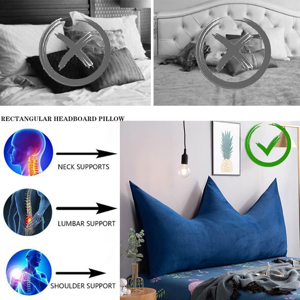 ZZYK Solid Color Fleece Reading Pillow Headrest Cushion