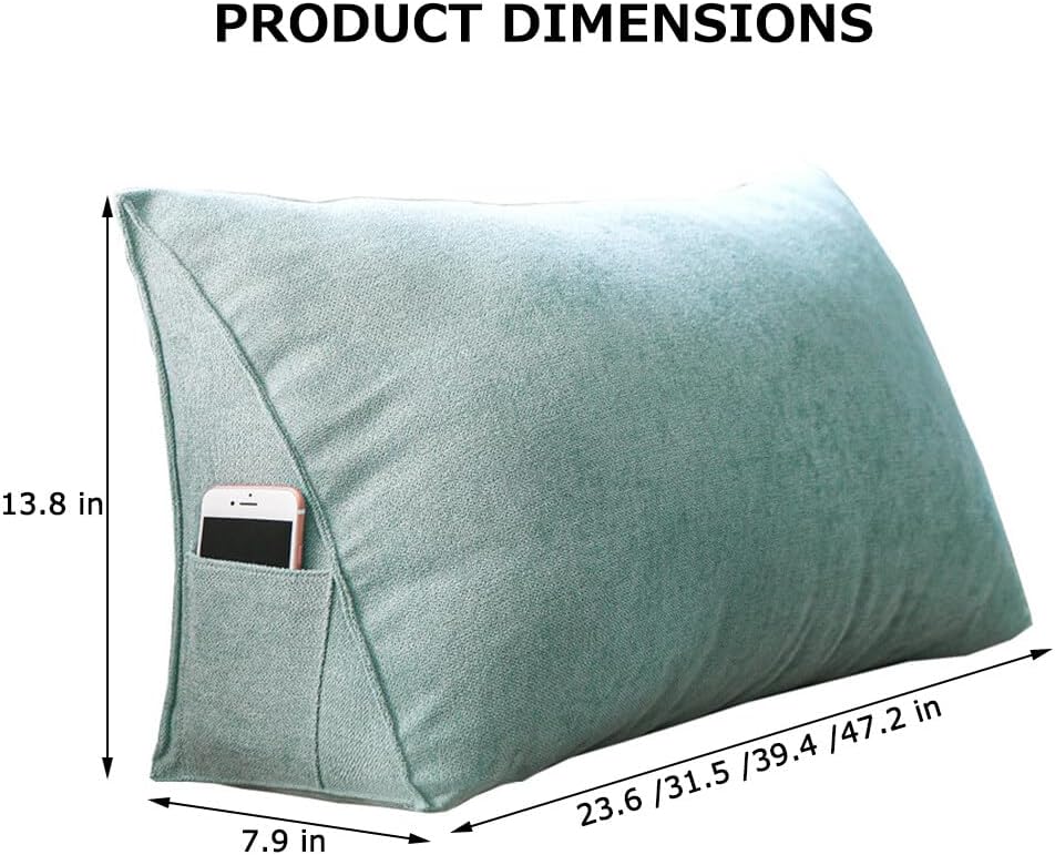 UEncounter Velvet Back Support Pillow with Storage Pocket 1