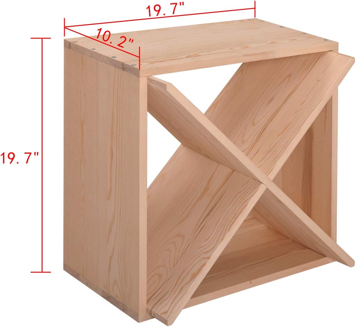 Sardoxx 24 Bottle Wine Rack Cedar Wood Cube Storage