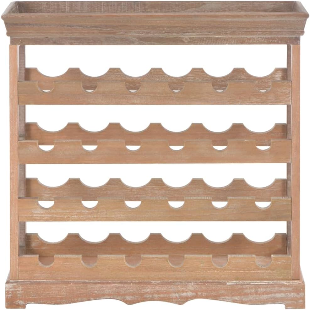 WEHUOSIF Brown Wine Cabinet with 4 Shelves