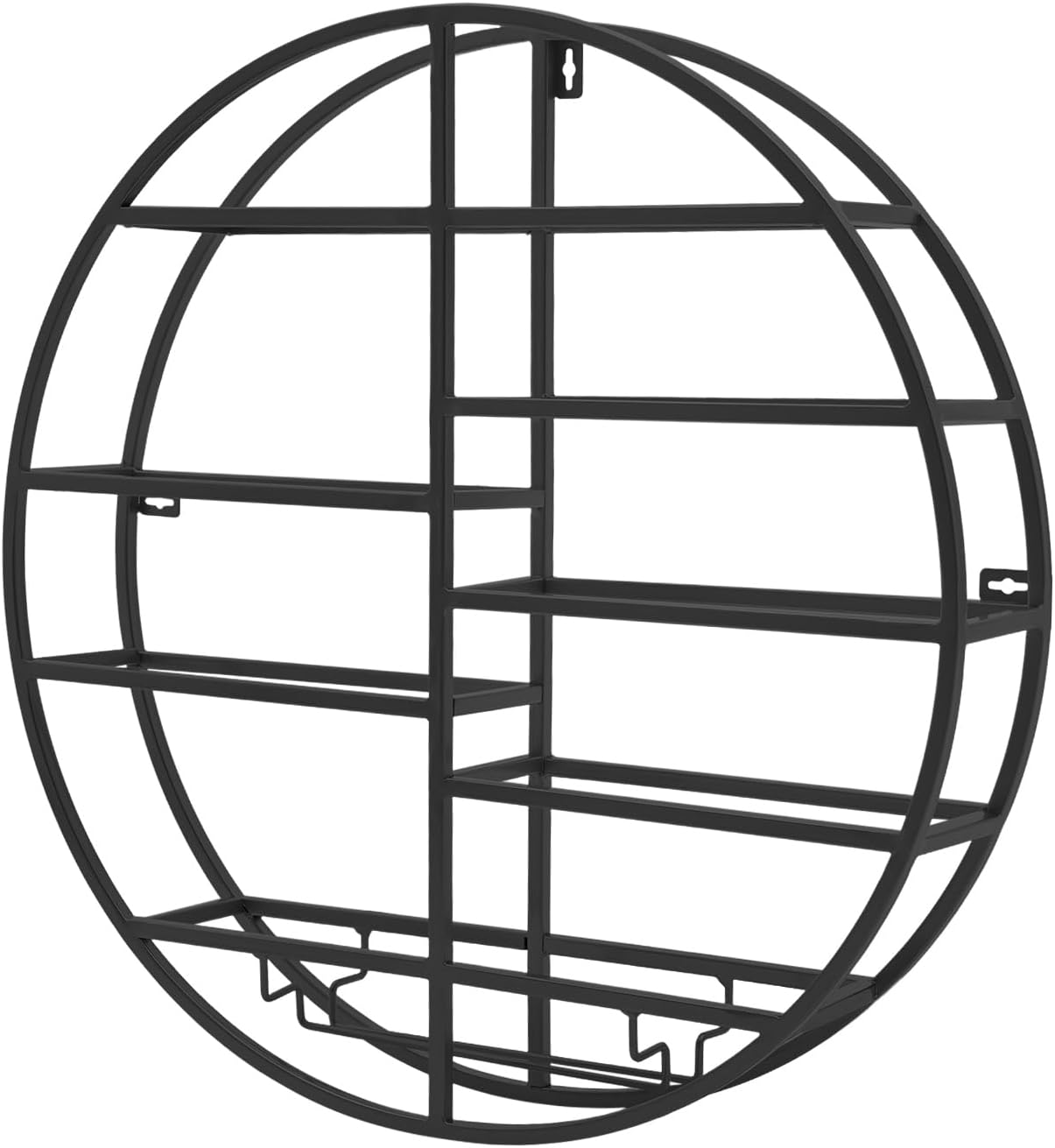 FOGGBET 4 Tier Metal Wine Rack with Glass Track