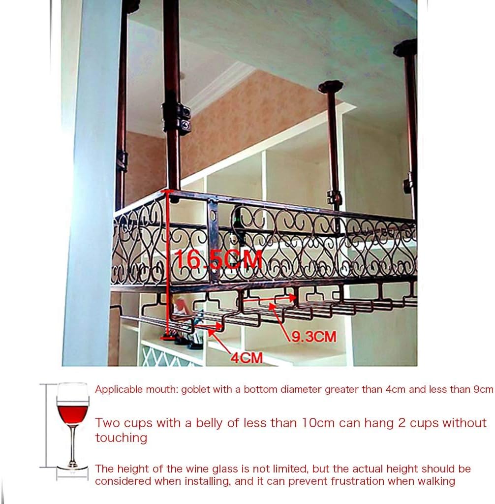 Wall-Mounted Wine Rack with Adjustable Ceiling Design
