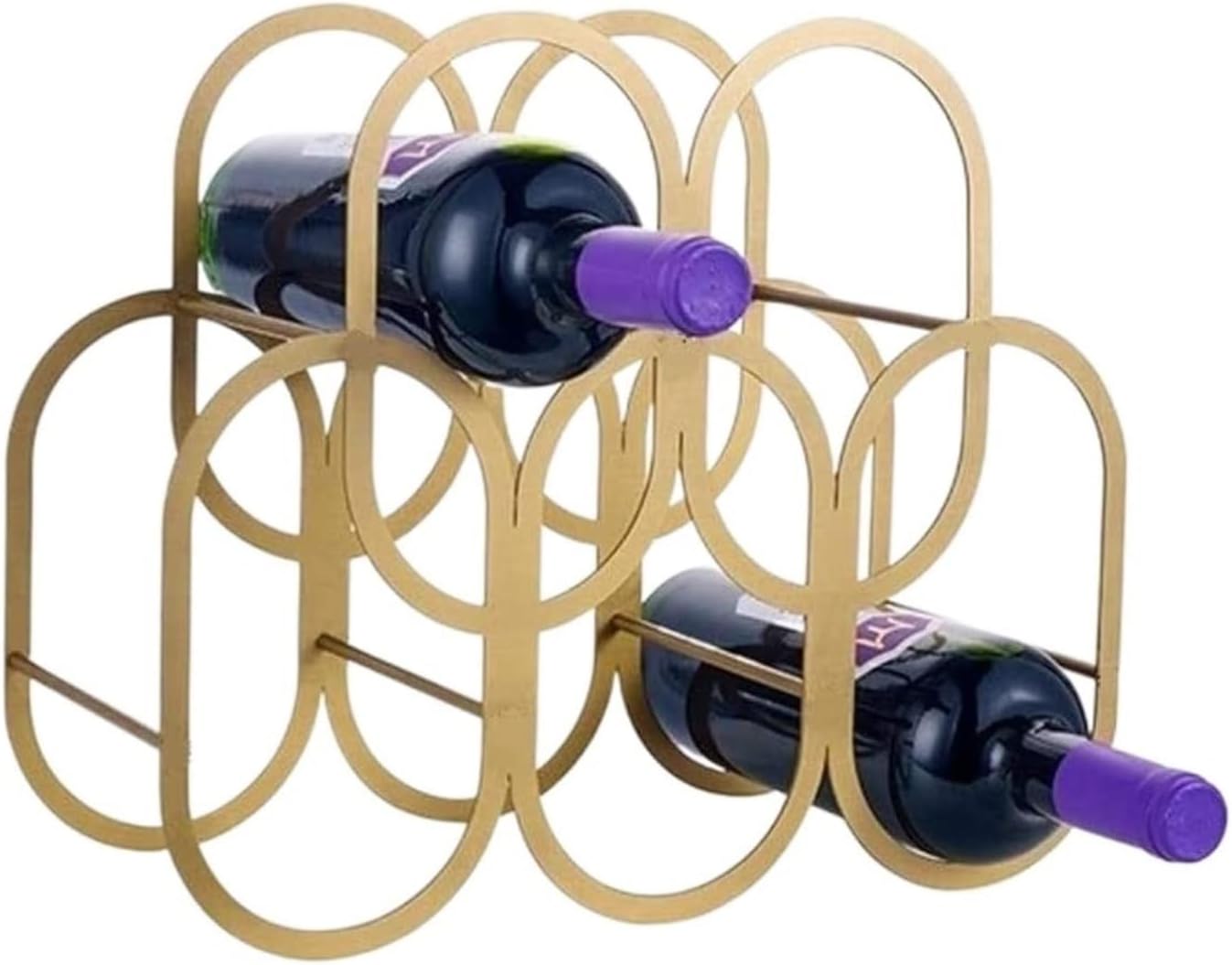 OXOAMP Freestanding Metal Wine Rack Gold