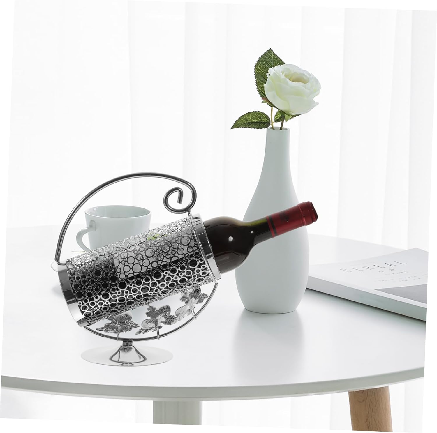 Alipis Single Bottle Metal Wine Rack for Home Bar