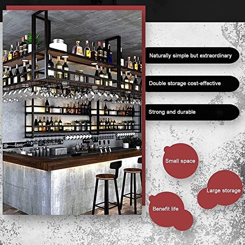 FAFZ 2-Layer Industrial Wood Wine Rack Shelf