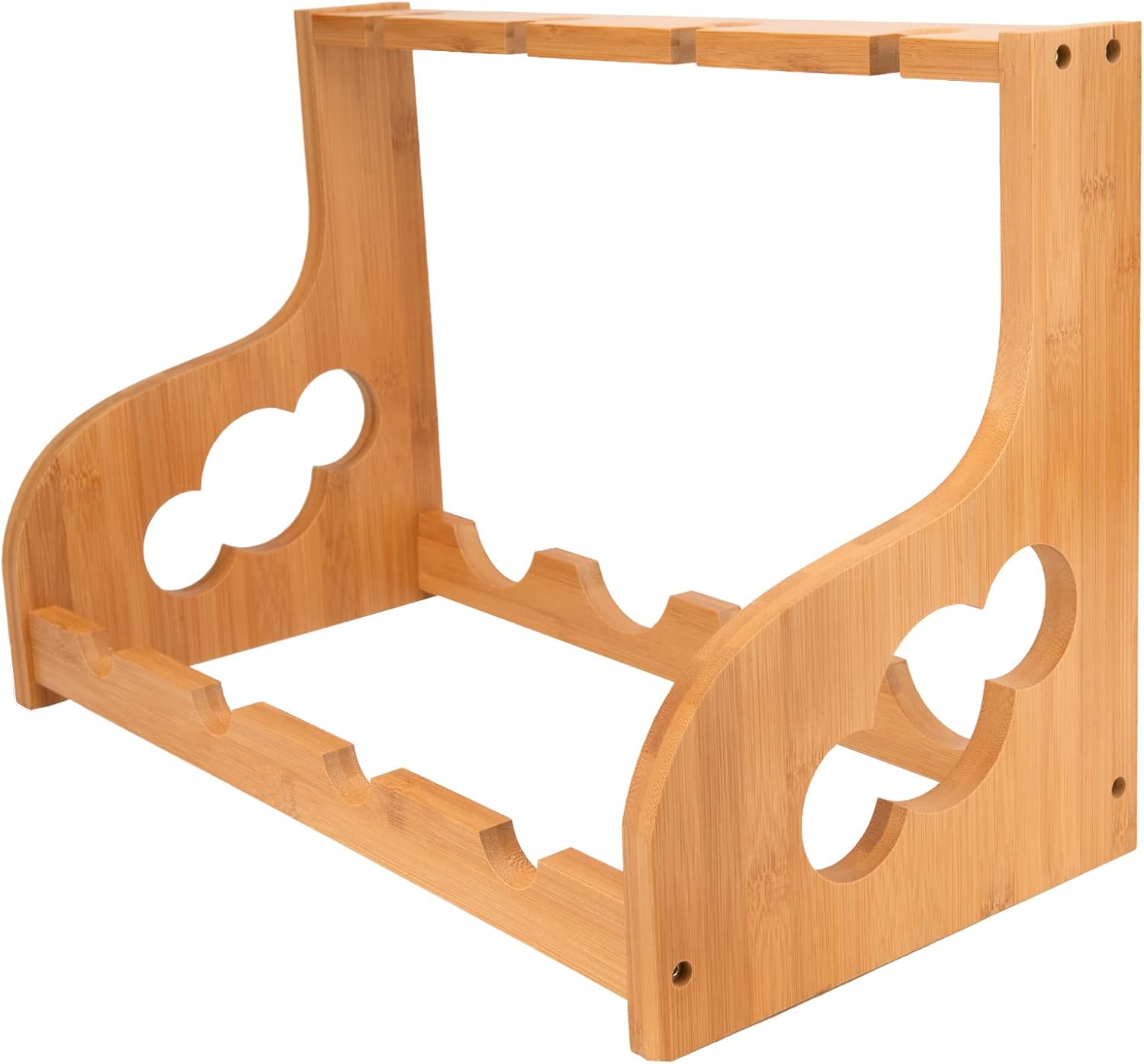 LEIMO KPARTS Freestanding Wine Rack with Glass Holder 1