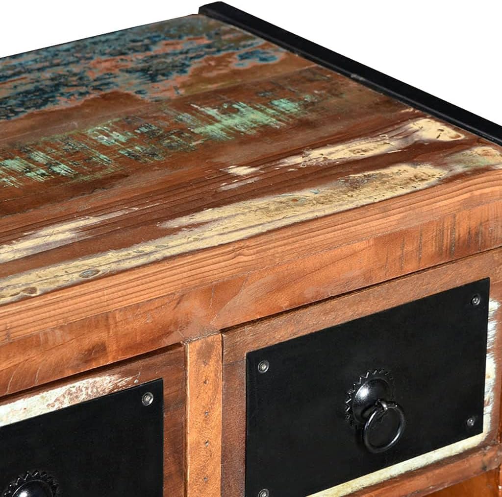 Wooden Wine Rack with 2 Drawers for 16 Bottles 1